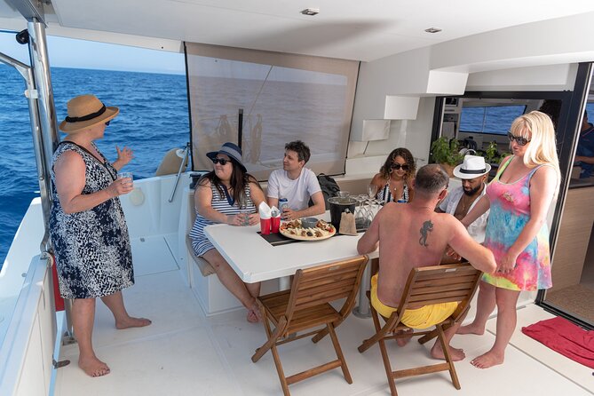 Hersonissos: Luxury Sunset Catamaran Cruise Sushi & Open Bar - Sunset from the catamaran deck