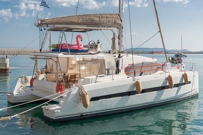 Hersonissos: Luxury Sunset Catamaran Cruise Sushi & Open Bar - Agios Georgios Bay and the Cave of Saint George