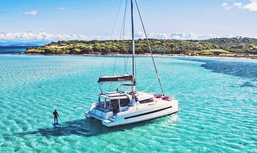 Hersonissos: Private Catamaran Cruise, Dia Island with Lunch - Leaving Hersonissos on a private boat