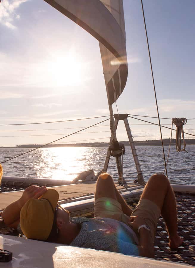 Hilton Head Island: Golden Hour Catamaran Cruise - The Captain and Hostess Make a Difference