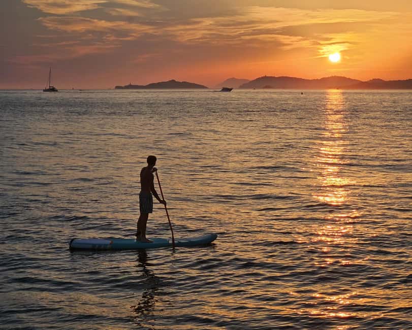 Hyères : Sunset Catamaran Cruise to Giens Peninsula - Sailing toward La Badine Beach