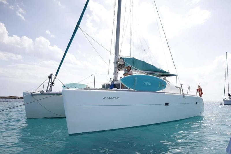 Ibiza: Small Group Day Trip to Formentera by Catamaran - Leaving Beso Beach Ibiza for the open water