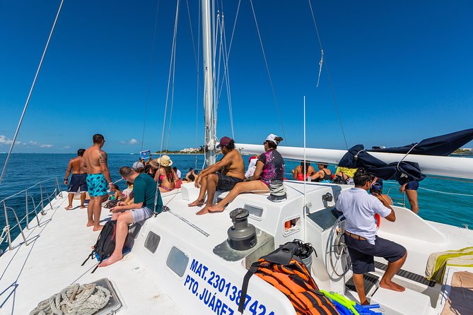 Isla Mujeres Catamaran, Open Bar & Optional Buffet and pick up - Forty-five minutes across the Caribbean