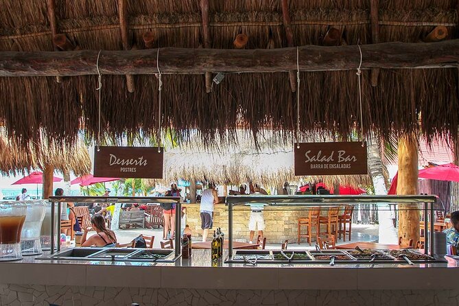 Isla Mujeres Catamaran Plus! Drinks, Snorkel & Beach Club - Buffet lunch and beach club access