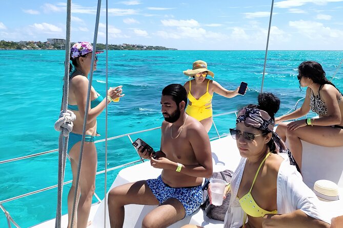 Isla Mujeres Catamaran Tour with Snorkeling at MUSA, Buffet Lunch & Open Bar - Leaving Cancun on the trimaran Lupita