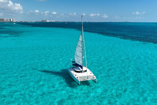 Isla Mujeres Catamaran Tour with Snorkeling, Open Bar & Buffet - Two hours to see the center of Isla Mujeres