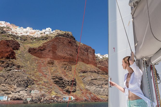 Island Hopping: Santorini Catamaran Charter Cruise with a skipper - Seven Days of Sailing, With Your Own Aegean Plan
