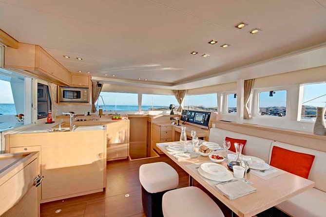 Island Hopping: Santorini Catamaran Charter Cruise with a skipper - Cabins, Bathrooms, and Life Below Deck