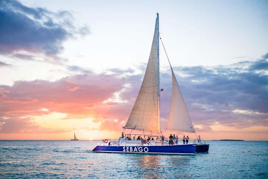 Key West: Catamaran Champagne Sunset Sail - Sailing Out From Key West’s Historic Seaport