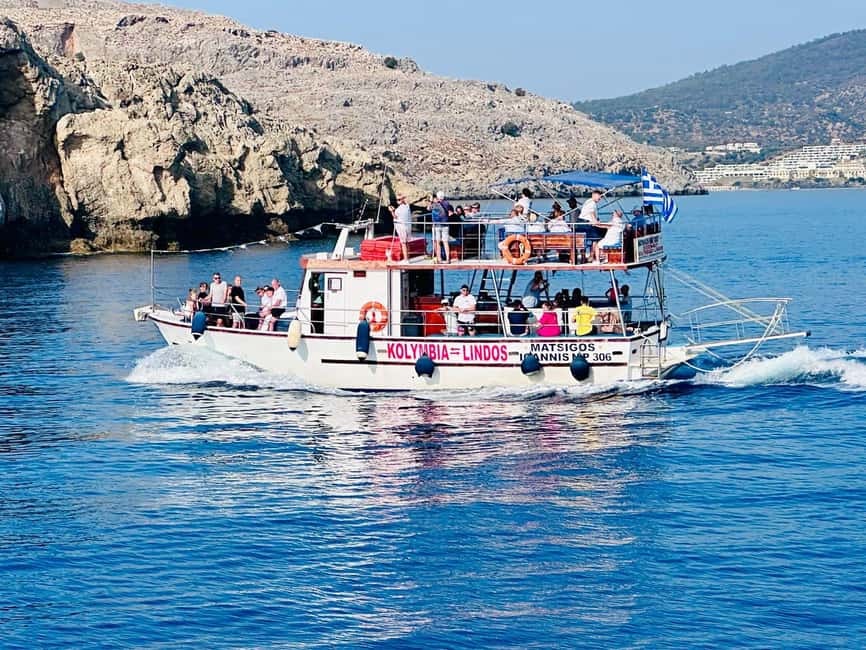 Kolymbia: All-Inclusive Catamaran Cruise with Lunch & Drinks - Three Rhodes swim stops in one relaxed sailing day