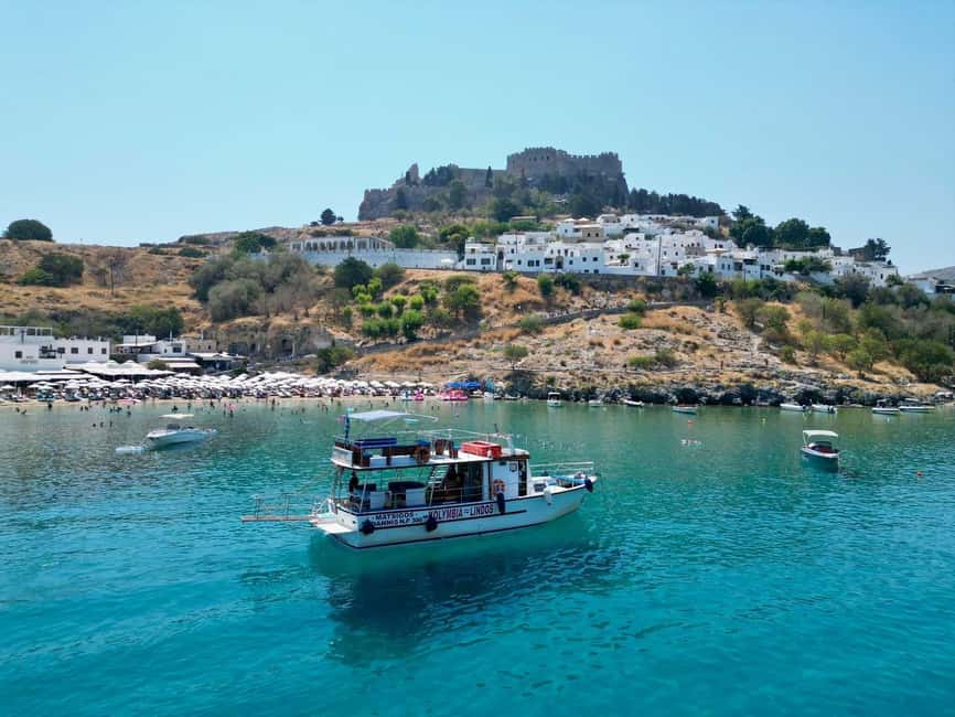 Kolymbia: All-Inclusive Catamaran Cruise with Lunch & Drinks - Tsambika Bay starts the day with wide coastal views
