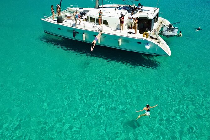 Kos: Catamaran Small Group Full-Day trip with Meal, Drinks, Swim - A spacious catamaran changes the pace