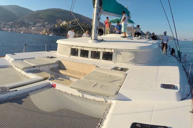 Kos: Catamaran Small Group Full-Day trip with Meal, Drinks, Swim - Lunch aboard during the second swim stop
