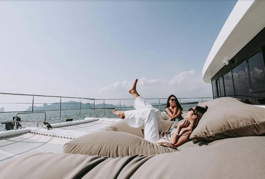 Krabi: Luxury Sunset Cruise to 4 Islands by Power Catamaran - Seeing the four islands from the catamaran