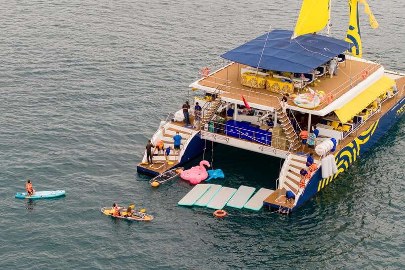 Krabi: Phi Phi Island Luxury Sunset Cruise by Meka Catamaran - Viking Cave, Tonsai Bay, Monkey Bay, and Maya Bay