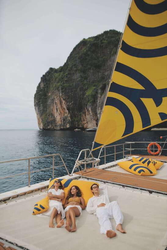 Krabi: Phi Phi Island Luxury Sunset Cruise by Meka Catamaran - Seeing Phi Phi from the water