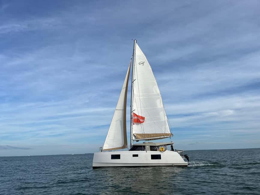 La Flotte, Ile de Ré: Sailing Catamaran Cruise - Seeing the Vauban walls from the sea