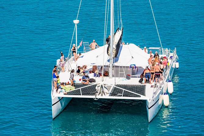Live this unique experience. Catamaran to Isla Mujeres Tour. Open Bar included. - What the $55 price really covers