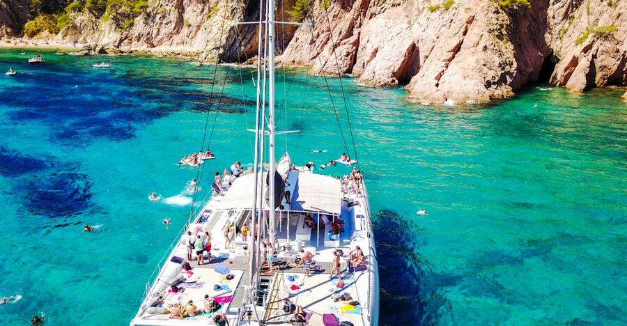 Lloret de Mar: Catamaran Sailing Cruise with BBQ and Drinks - The two-hour anchor stop is the heart of the trip