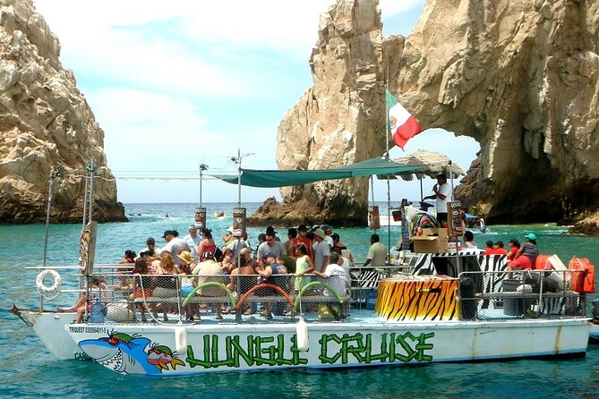 Los Cabos Catamaran: Iconic Sunset Cruise with Drinks & DJ - A lily pad, life jackets, and a choice of pace