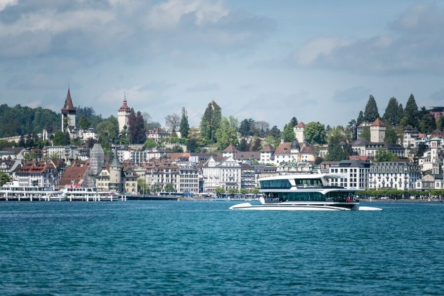 Lucerne: Round-Trip Catamaran Cruise on Lake Lucerne - What you see near Bürgenstock