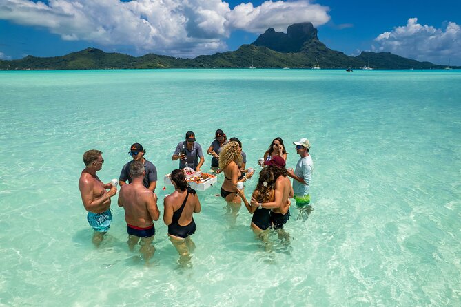 LUXURY Catamaran Bora Bora : Sailing, Snorkeling & Floating Bar - The morning pickup from port or hotel