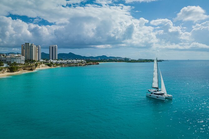 Luxury Catamaran Private Charter in St. Maarten/St. Martin - Sailing to Happy Bay on the French side