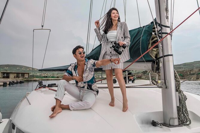 Luxury Catamaran Semi private cruise with meals & drinks and transportation. - Returning past Little Venice and the windmills