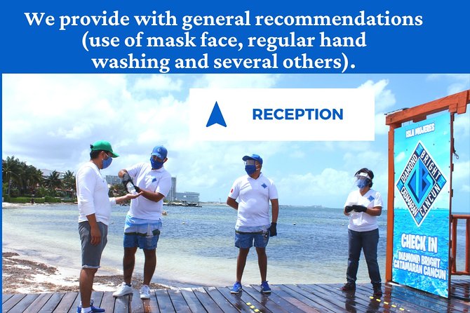 Luxury Catamaran tour to Isla Mujeres with transportation from Playa del Carmen - Buffet lunch and beach-club time