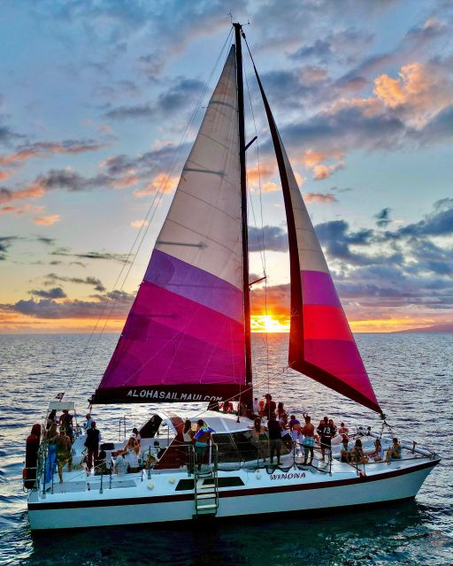Maalaea Harbor: Sunset Sail on a Charming Hawaiin Catamaran - Hawaiian Pupu And The Floating Tiki Bar