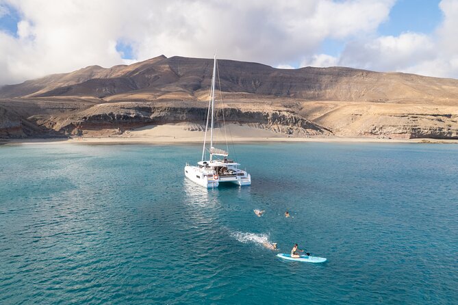 Magic Dreams Luxury Catamaran in Fuerteventura - Anchoring in a south-coast bay