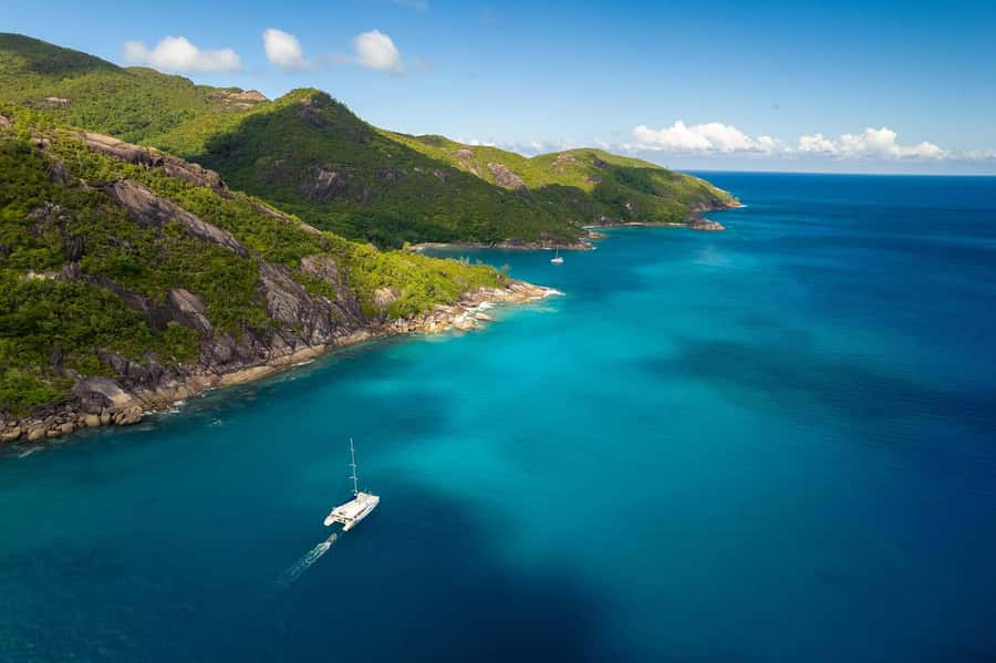 Mahé: Baie Ternay Park Catamaran Cruise with BBQ Lunch - A BBQ lunch between the swims