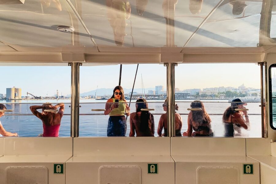 Malaga: Catamaran Sailing Trip with Sunset Option - Cava, music, and the optional light show