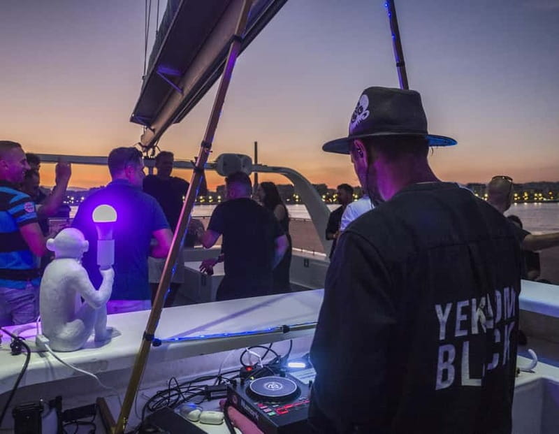 Malaga: Catamaran Sunset or Night Cruise w/ Live DJ & Drink - Upper Deck Dancing or Lower Deck Views