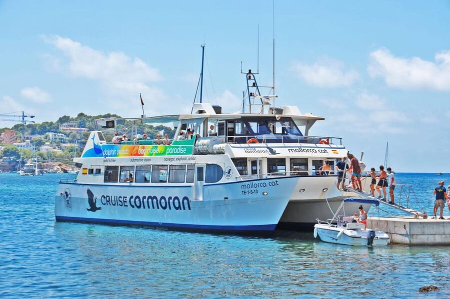 Mallorca: Catamaran Coastal Cruise with Lunch - Coastal views from a traditional catamaran