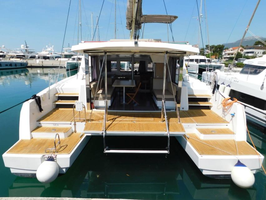 Malta: Catamaran Private Day Charter with Skipper - Food, drinks, and the onboard setup