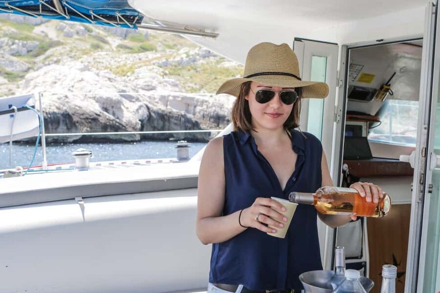 Marseille: Calanques Catamaran Cruise, Picnic, & Swimming - The Blue Cave and weather-dependent En-Vau