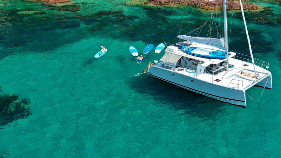 Marseille: Calanques Catamaran Tour & Standup Paddle - Leaving the Vieux-Port for Marseille Bay