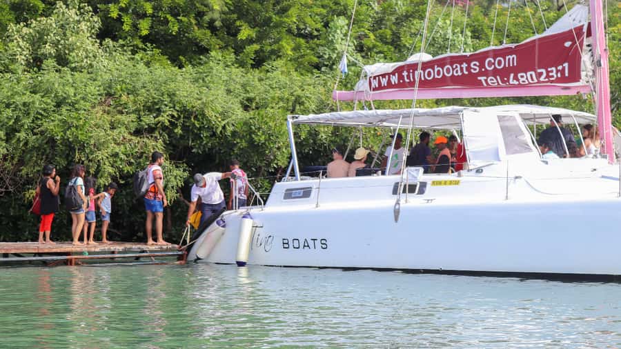 Mauritius: Catamaran Day Cruise to lle aux Cerfs with Lunch - The GRSE waterfalls by boat