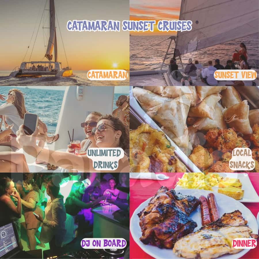 Mauritius: Catamaran Sunset Cruise with Food, Drinks & DJ - Mauritian snacks and an open bar