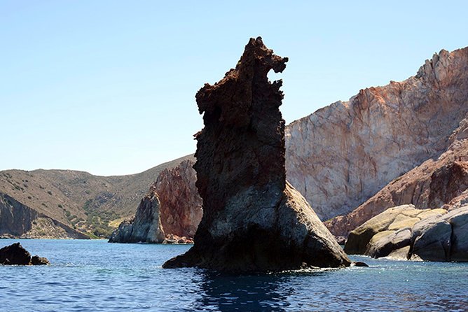 Milos caves snorkelling Catamaran Cruise in a small group - Klima and Adamas Bay set the scene