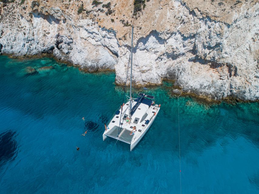 Milos: Full-Day Catamaran Cruise to Poliegos and Kleftiko - Lunch on board, with Greek food instead of a packed sandwich
