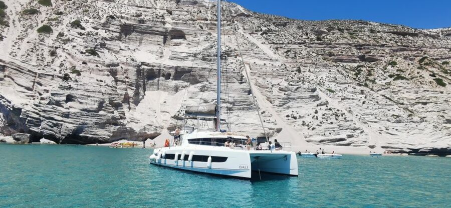 Milos: Full-Day Catamaran Cruise with Food and Open Bar - Thiorichia and the mining story of Milos