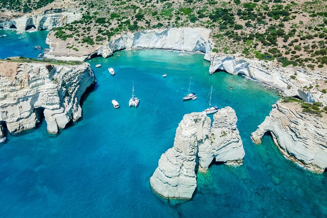Milos & Poliegos Catamaran Cruise Homemade Full menu BBQ & Drinks - What makes this Milos catamaran cruise worth considering