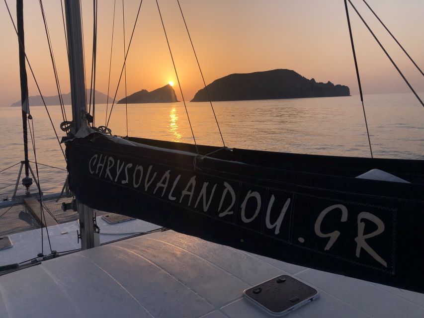 Milos: Sunset Catamaran Cruise with Kleftiko Visit - Leaving Adamas at 3 p.m.