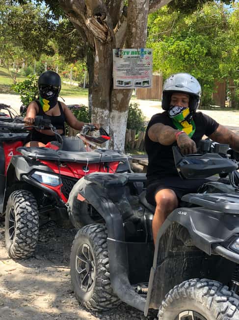 Montego Bay: ATV, Zipline, Catamaran, and Horseback Tour - Bamboo rafting, the ocean swing, and the infinity pool