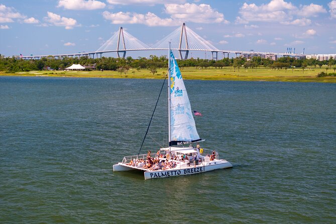 Morning Charleston Harbor Sail Lux Catamaran Shade and Seating - Fort Sumter from the water