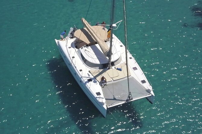 Mykonos Catamaran Private Day Cruise, Full Lunch & Open-bar - Rhenia, Delos, and the first swim