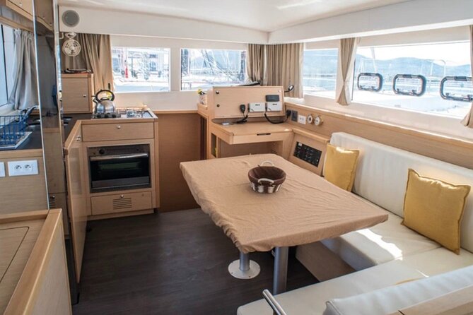 Nafplio Catamaran Full Day Sailing Private Cruise - Romvi Island, ruins, and a sheltered bay