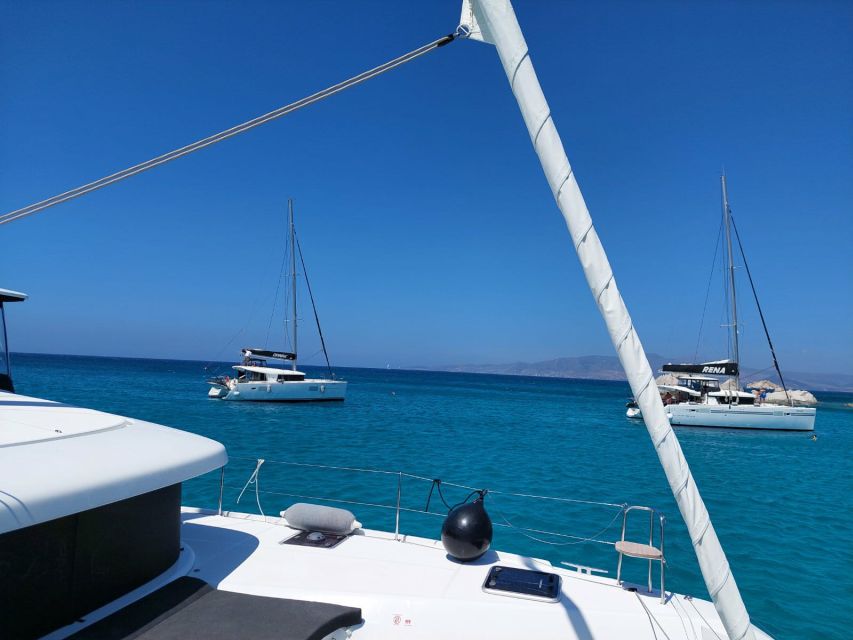 Naxos: Catamaran Cruise with Swim Stops, Food, and Drinks - Boarding Danae, Rena, Anassa, or Steve π